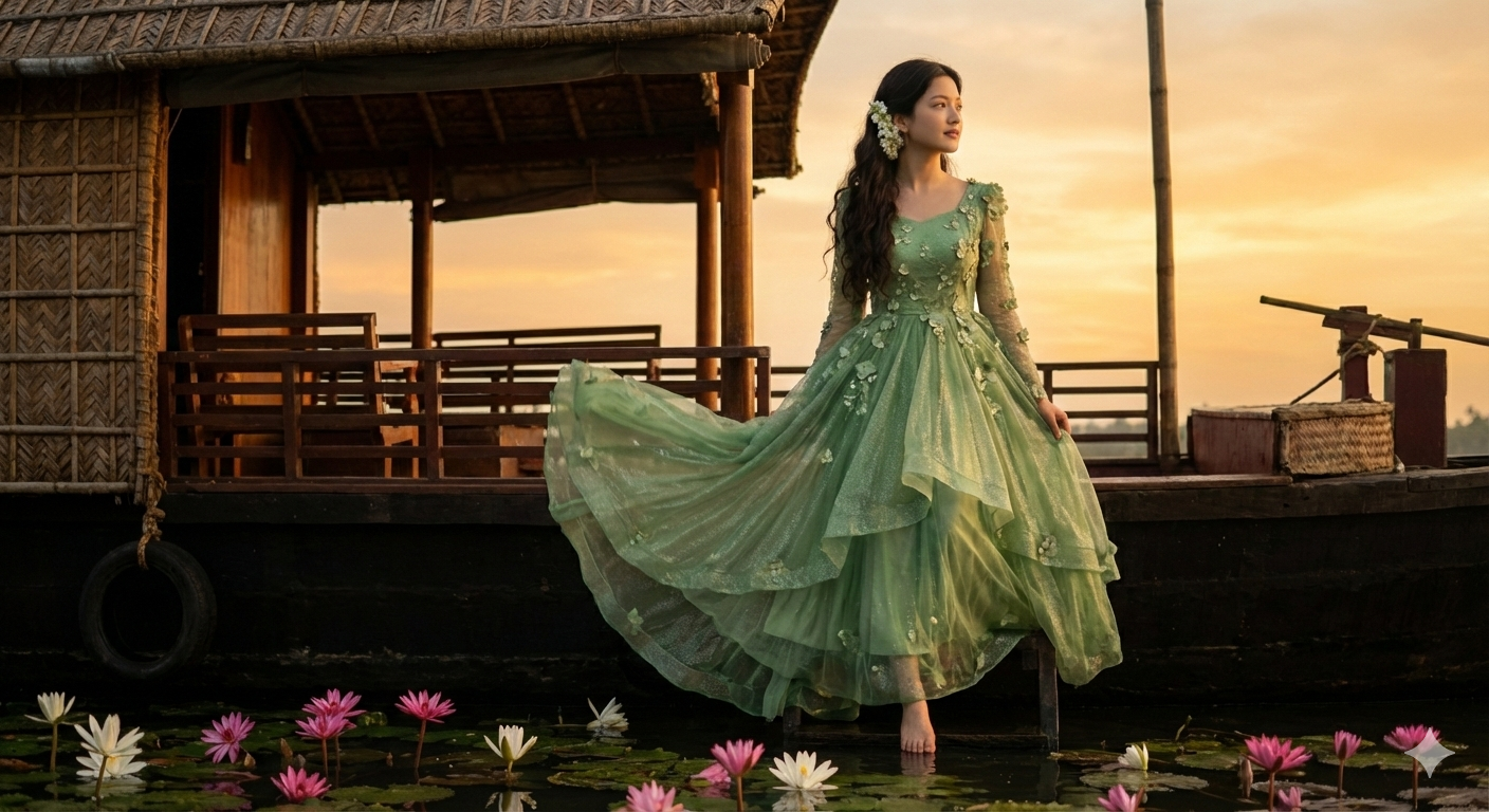 Fairytale Portrait in a Green Gown