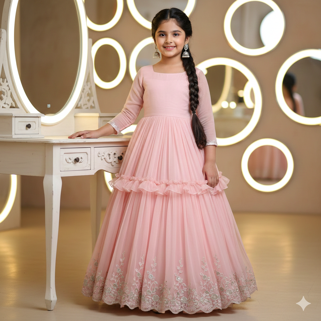 Pink gown photoshoot prompt