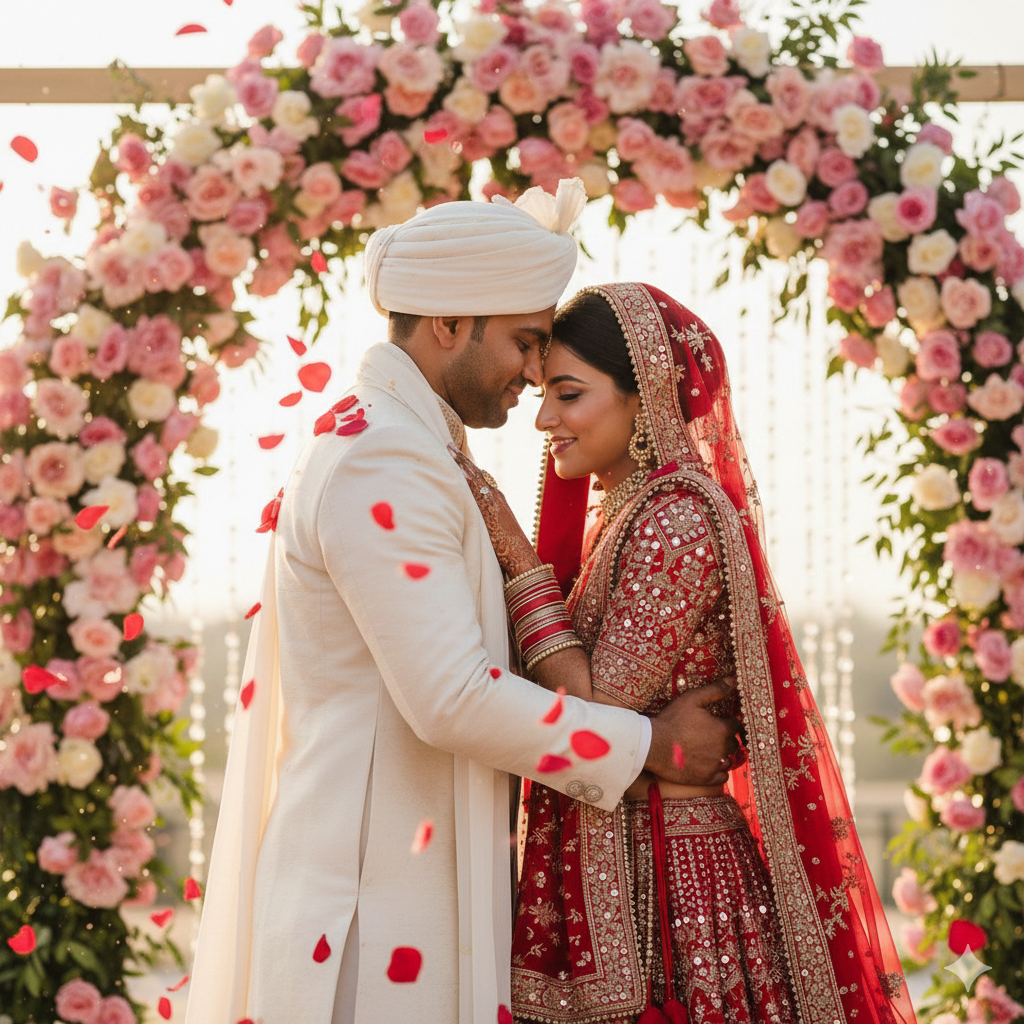 North Indian wedding pose prompt