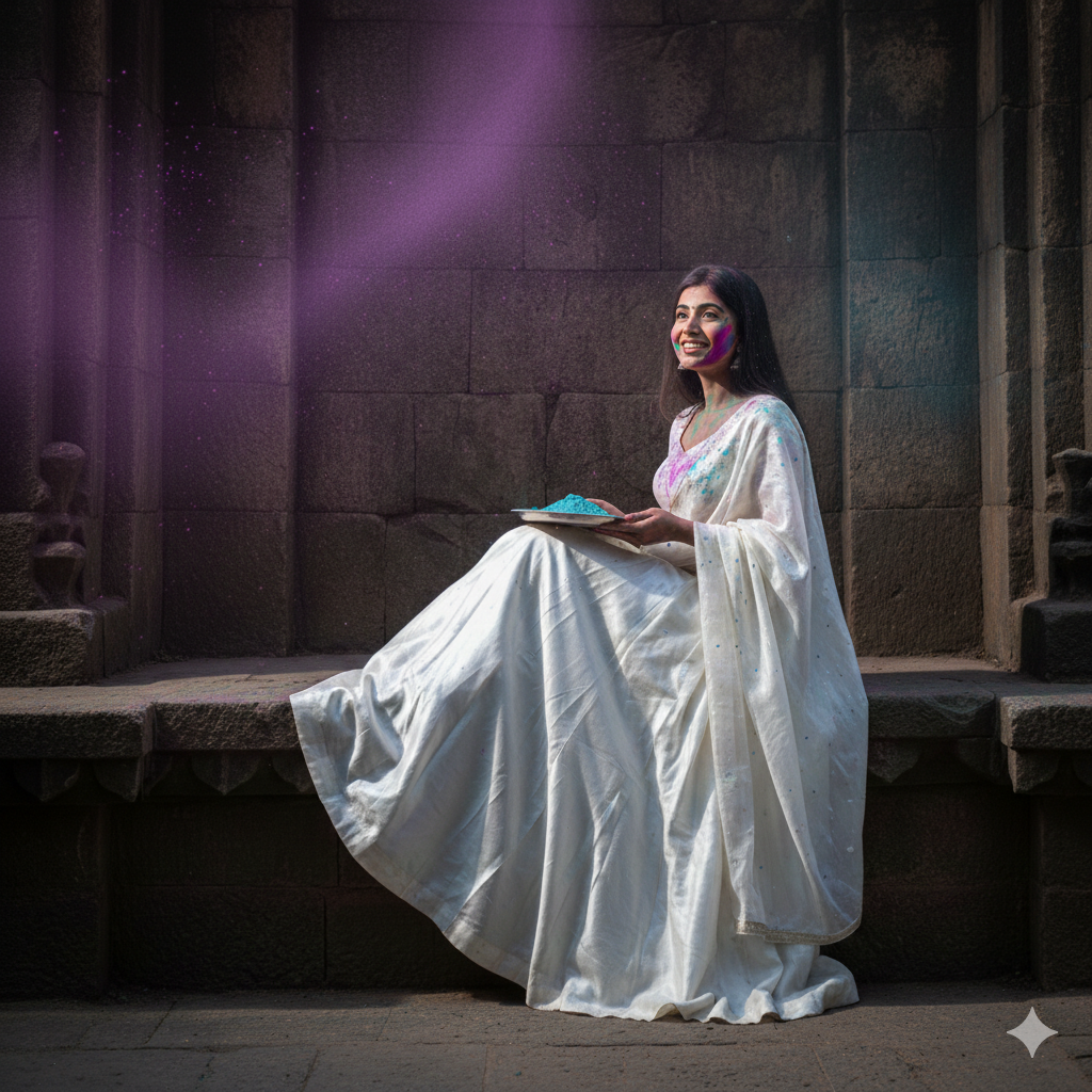 Ethereal Holi Radiance Prompt