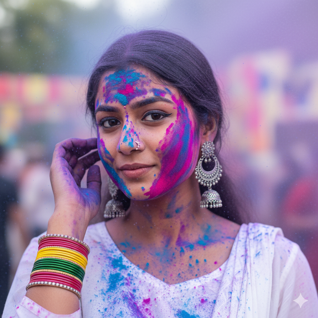 Radiant Holi Festival prompt
