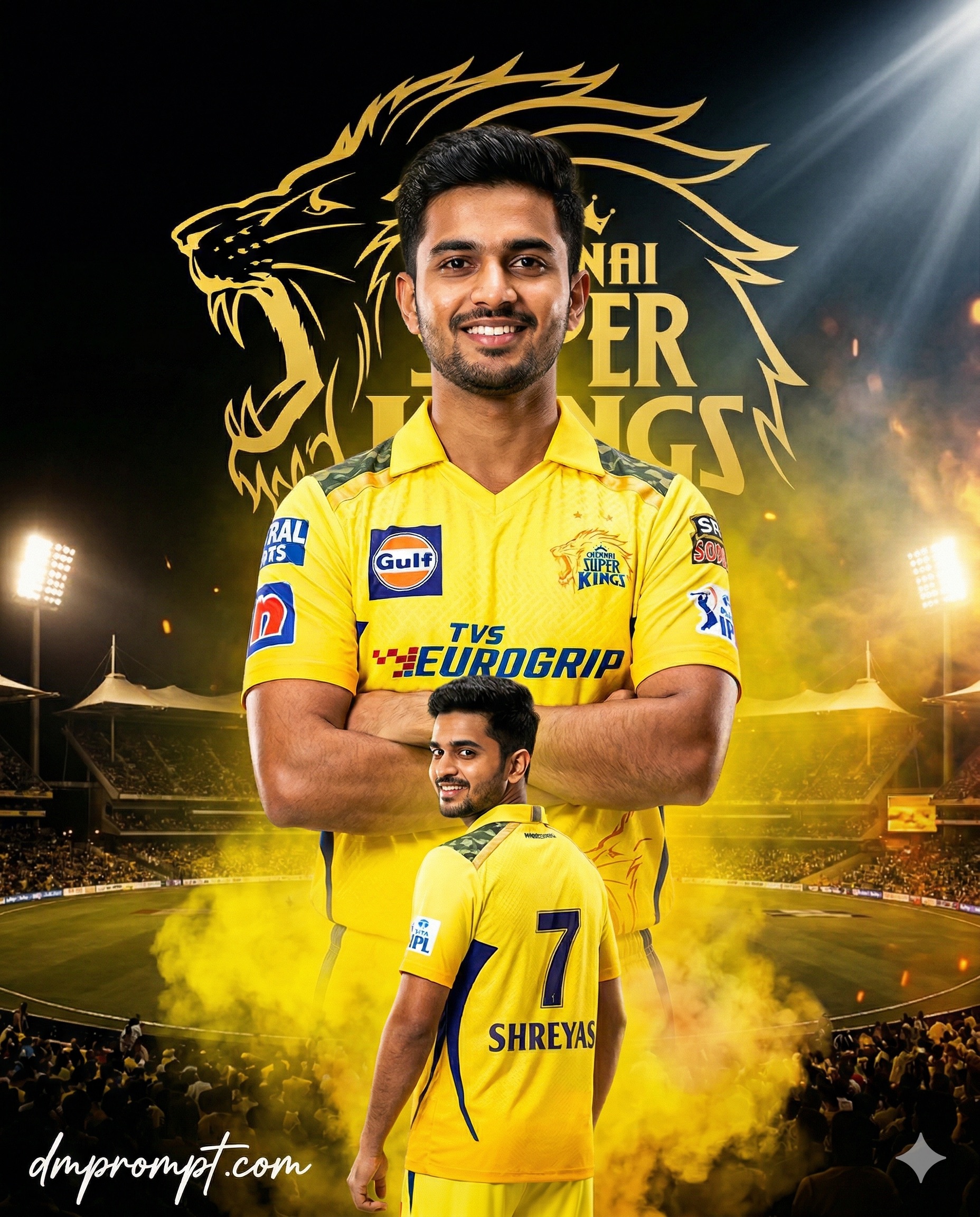 CSK IPL-Style AI Poster Prompt