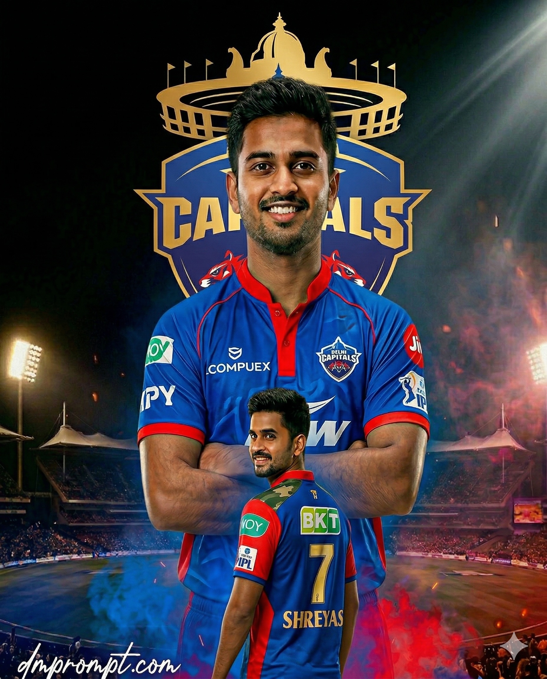 Delhi Capitals DC IPL Style AI Poster Prompt