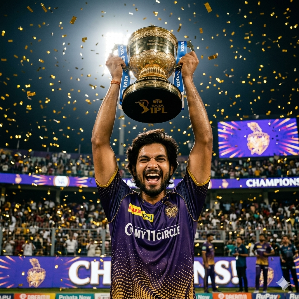 IPL KKR jersey trophy prompt