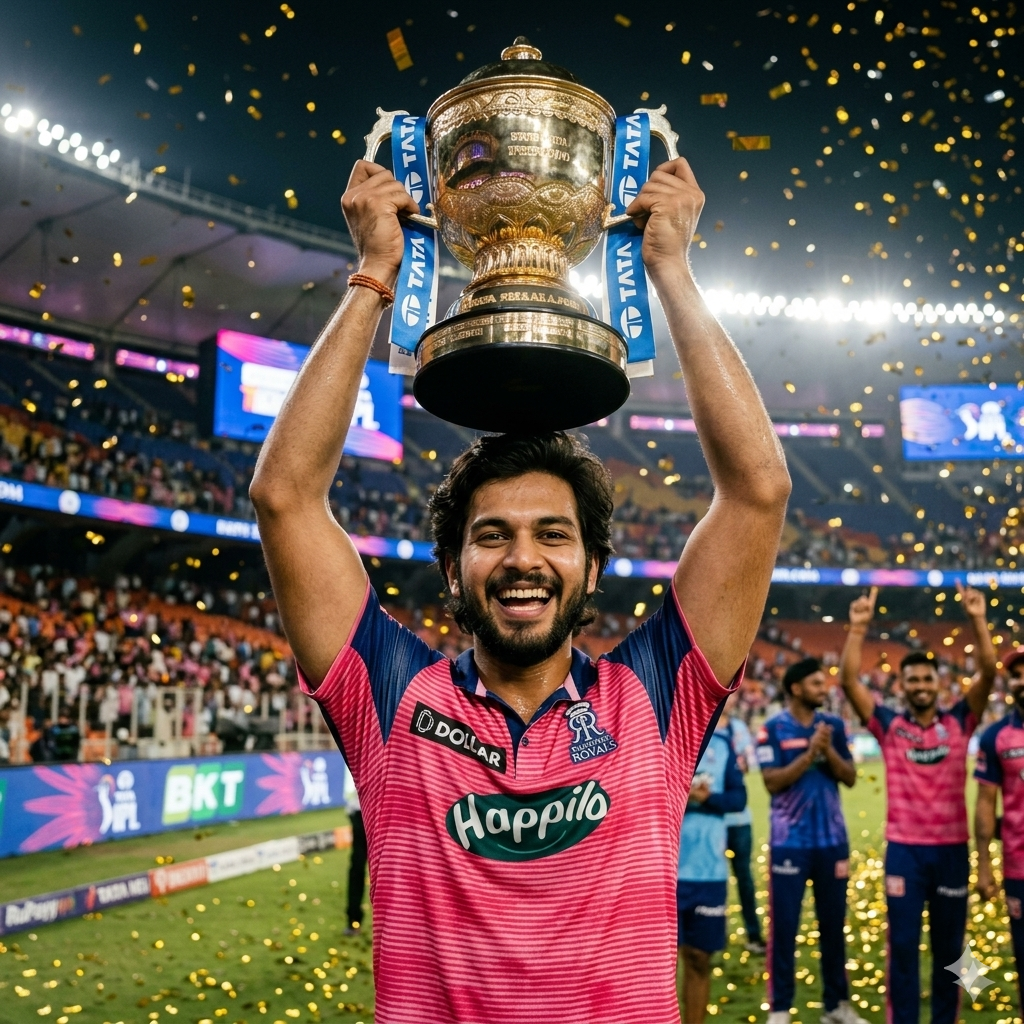 IPL RR jersey trophy prompt