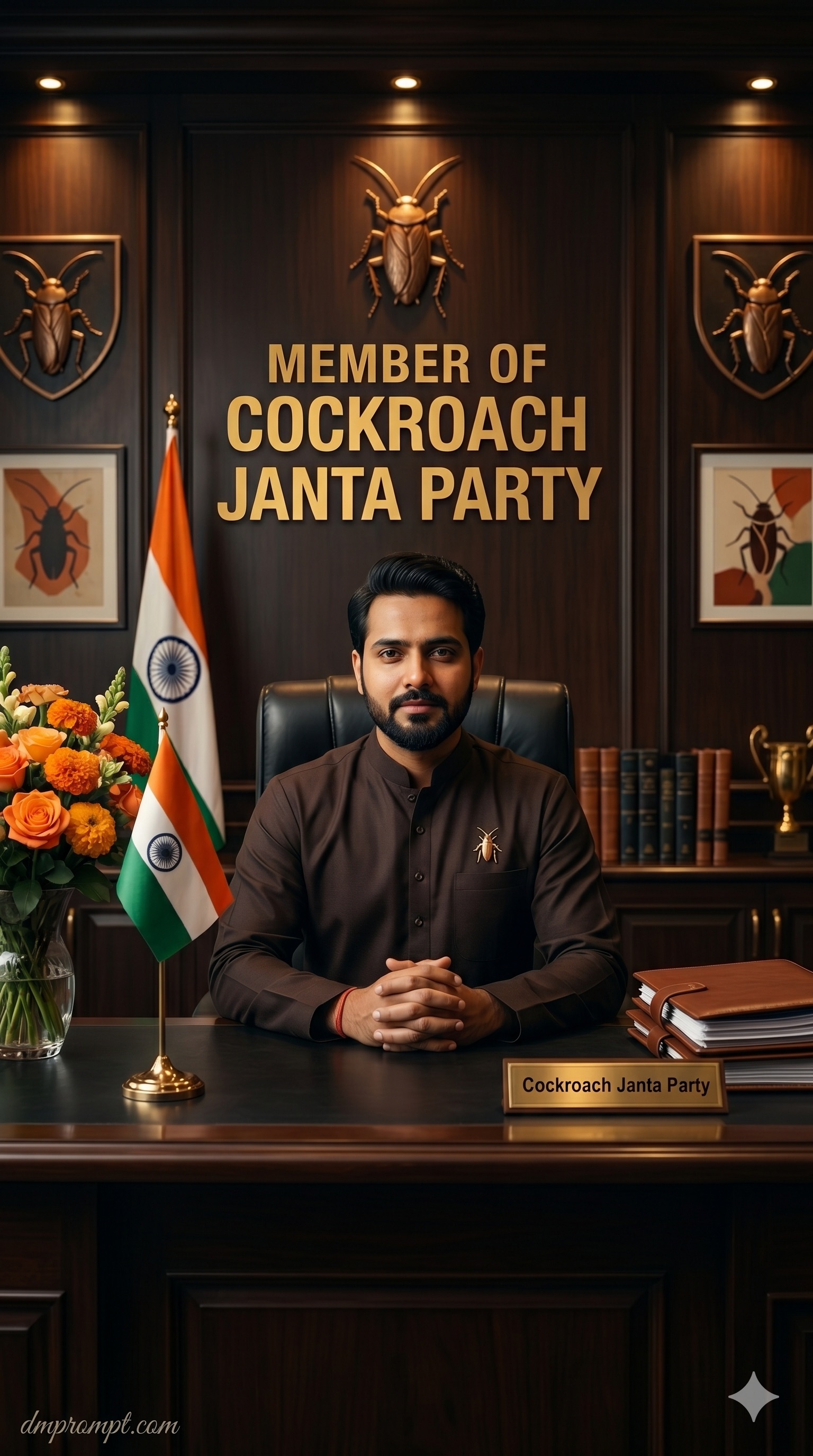 Member of Cockroach Janta Party Prompt