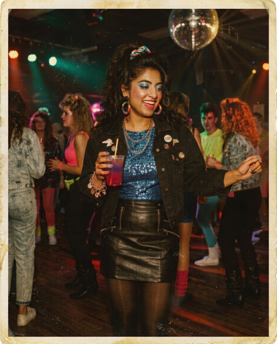 80s trend club outfit prompt