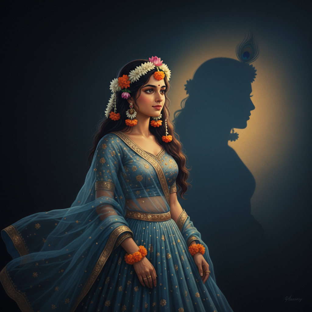 retro vintage Radha look