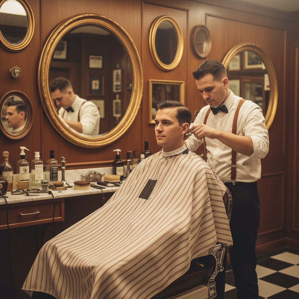 A barbershop retro photo