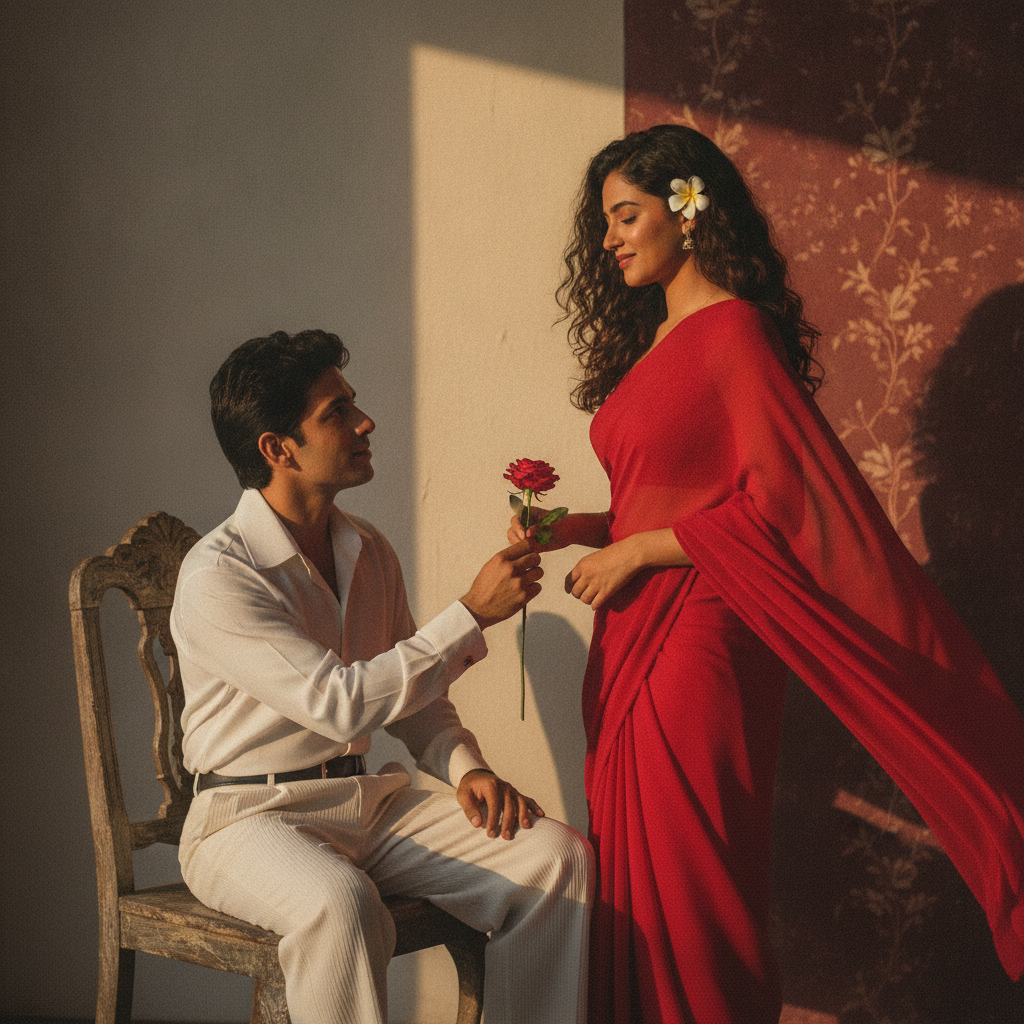 Bollywood Romance 80s - Reflective Moment