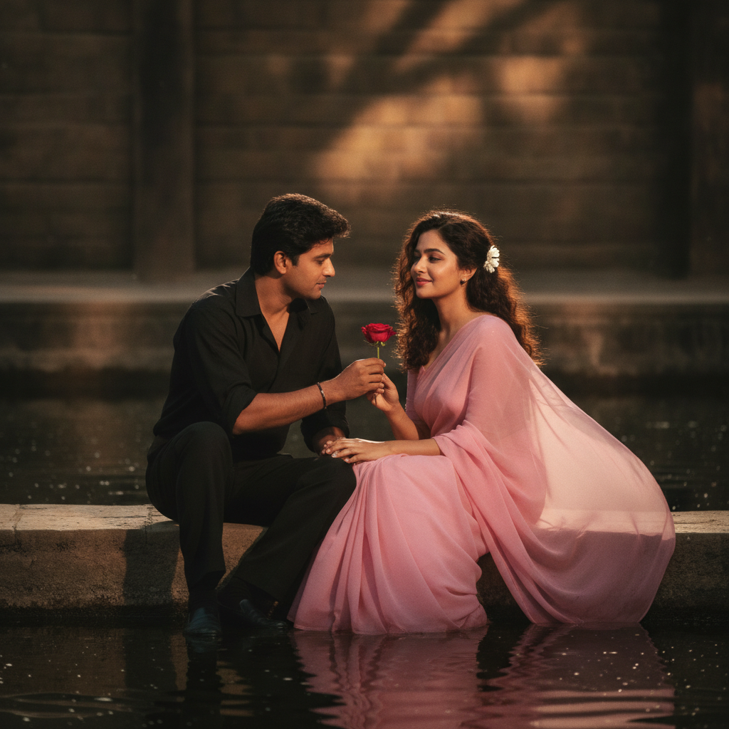 Bollywood Romance 80s - Black Shirt
