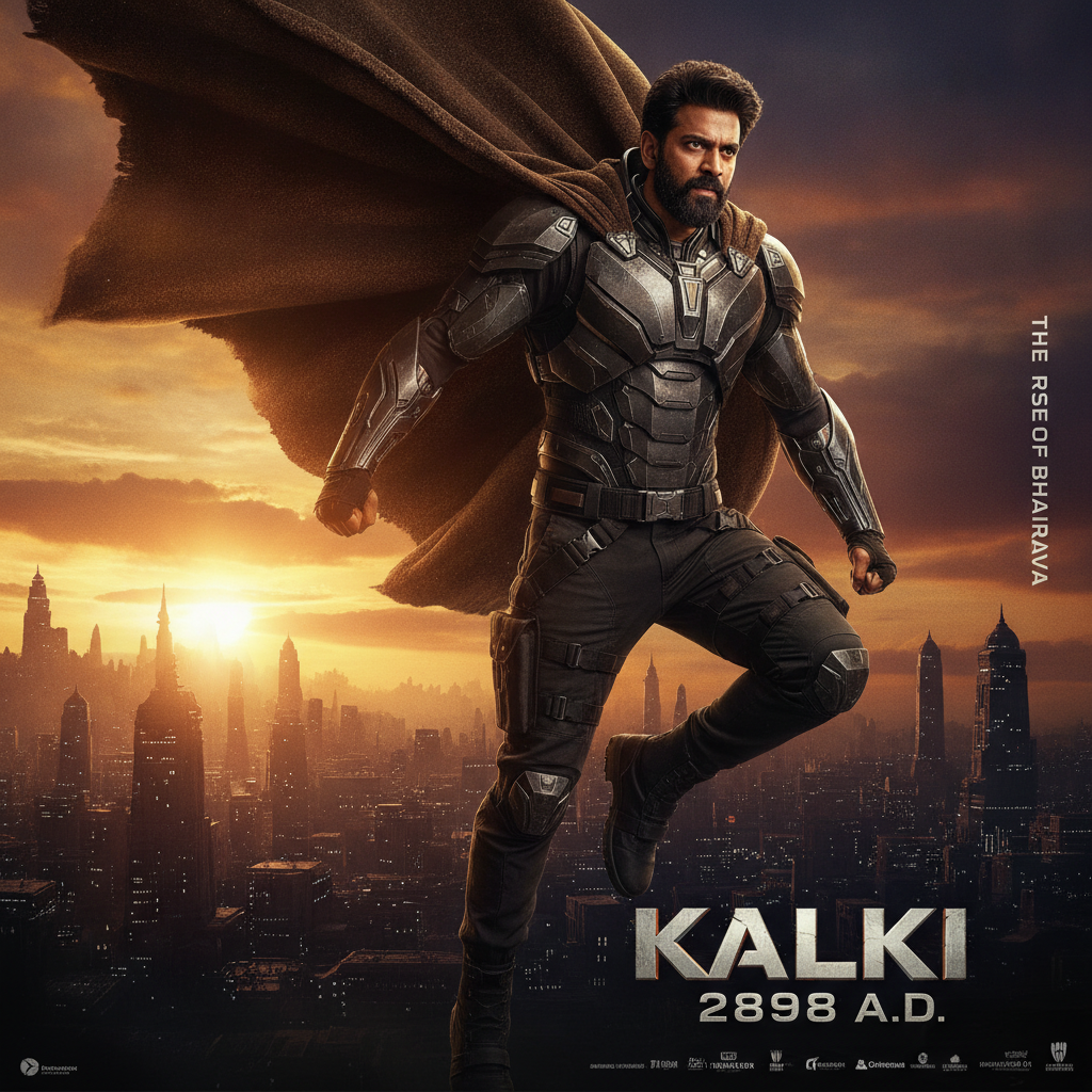 Kalki 2898 AD The Rise of Bhairava Movie Poster Prompt