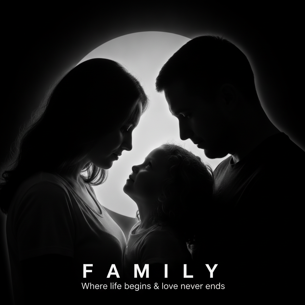 Family Silhouette Portrait Prompt Guidelines Prompt
